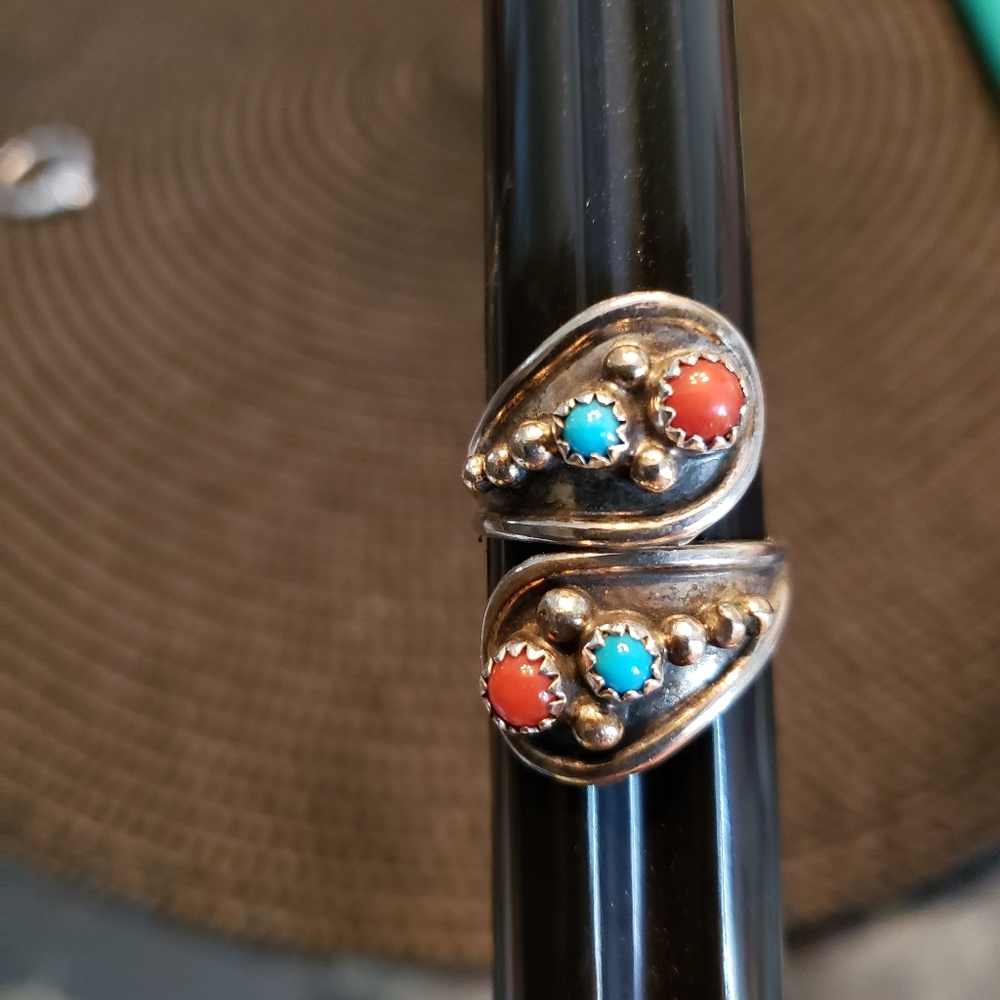 Vintage Navajo turquoise ring.